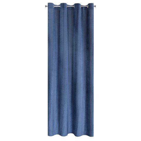 Vorhang LUSSI dunkelblau 140x250 Ösen