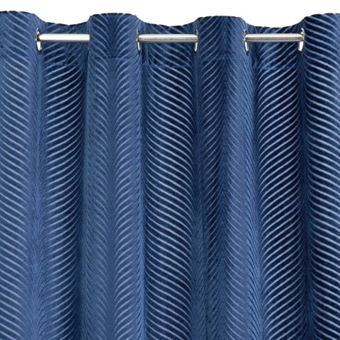 Vorhang LUSSI dunkelblau 140x250 Ösen