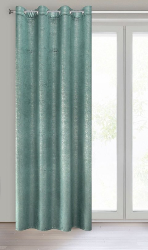 Vorhang MABEL türkis 140x250 Ösen