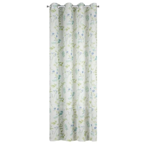 Vorhang MIA weiß blau 140x250 Ösen