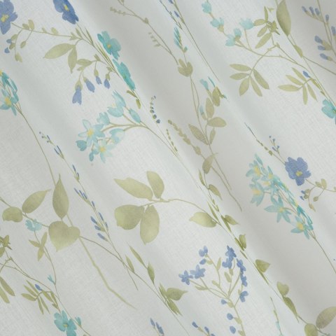 Vorhang MIA weiß blau 140x250 Ösen