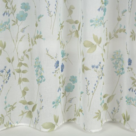 Vorhang MIA weiß blau 140x250 Ösen