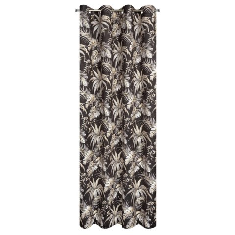 Vorhang MAGI schwarz beige 140x250 Ösen