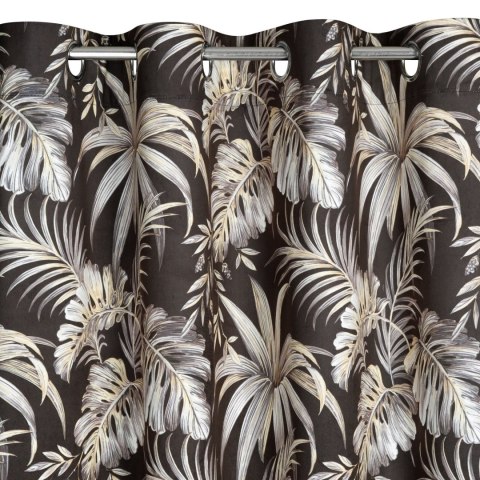 Vorhang MAGI schwarz beige 140x250 Ösen