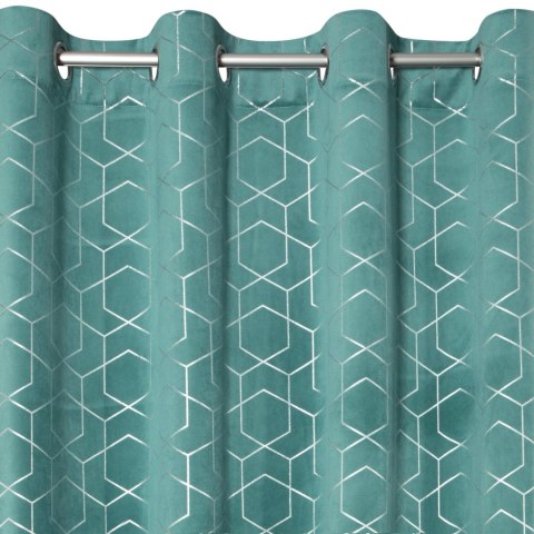 Vorhang MANDI türkis 135x250 Ösen