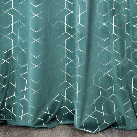 Vorhang MANDI türkis 135x250 Ösen