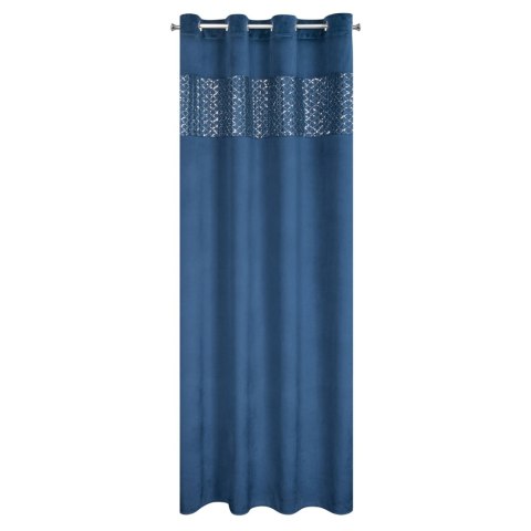 Vorhang MARGOT dunkelblau 140x250 Ösen