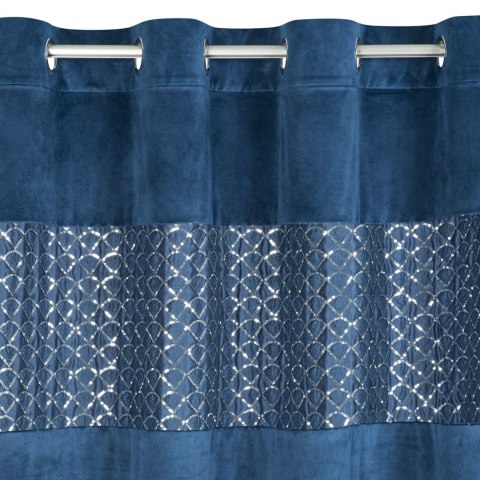 Vorhang MARGOT dunkelblau 140x250 Ösen