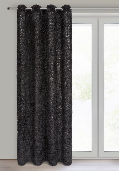 Vorhang MARION 1 schwarz 140x250 Ösen