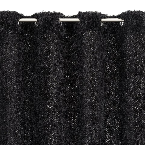 Vorhang MARION 1 schwarz 140x250 Ösen