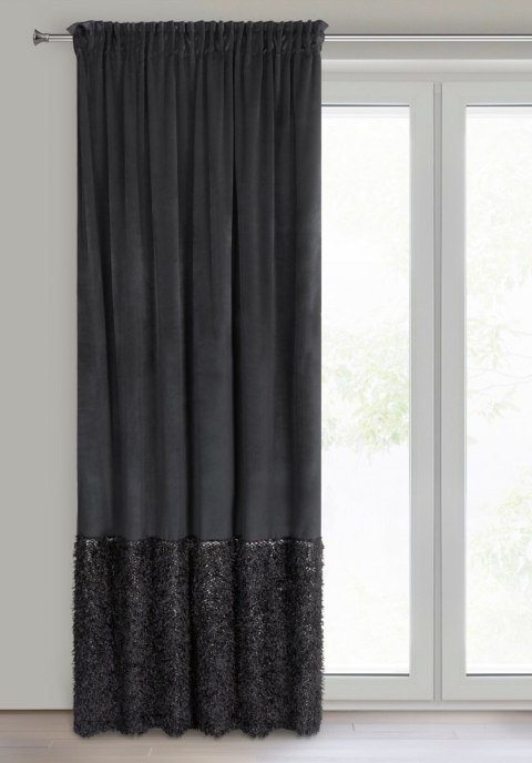 Vorhang MARION 2 schwarz 140x270 Kräuselband