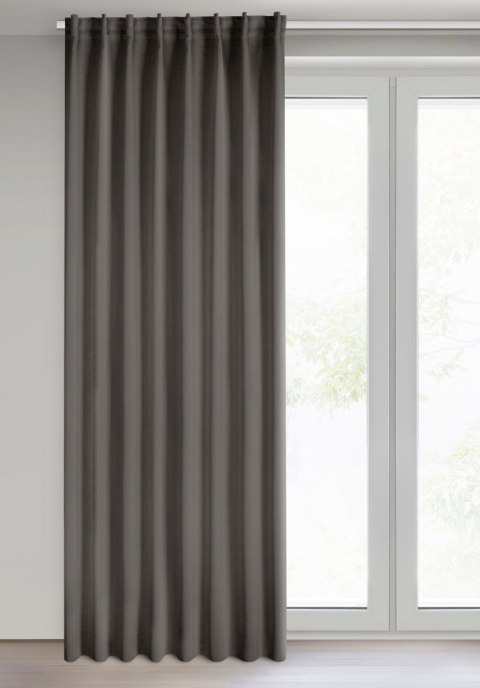 Vorhang MILAN graphit 140x300 Kräuselband FLEx