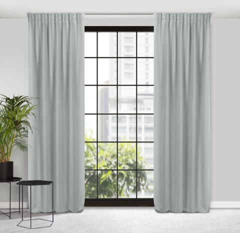 Vorhang MILAN silber 140x300 Kräuselband FLEx