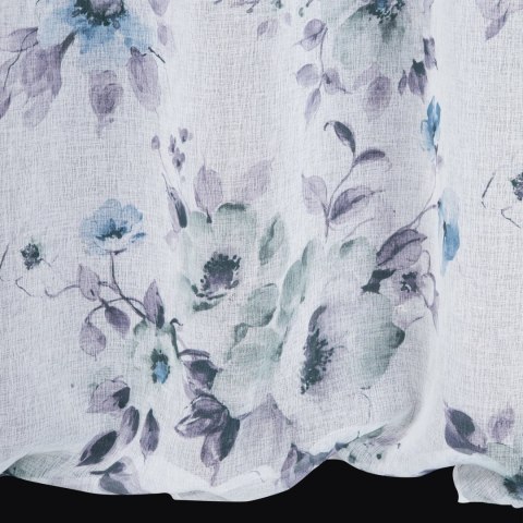 Vorhang NALA weiß blau 135x250 Ösen