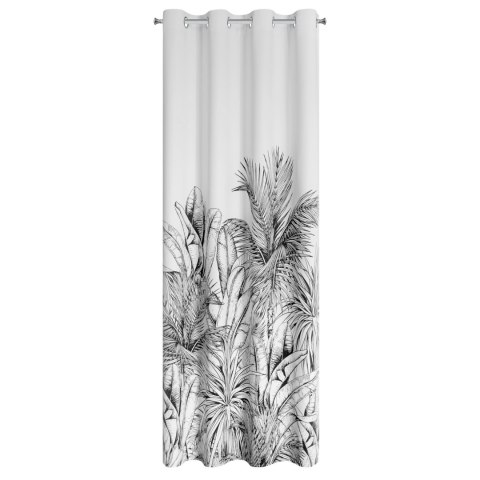 Vorhang NERINA weiß schwarz 140x250 Ösen