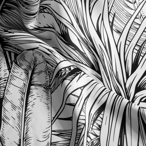 Vorhang NERINA weiß schwarz 140x250 Ösen