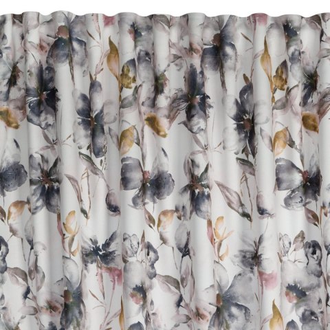 Vorhang NIKA weiß stahl 140x270 Kräuselband SZEL