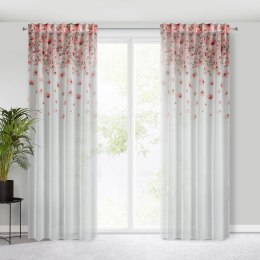 Vorhang OLIWIA weiß rosaZ 140x270 Kräuselband SZEL