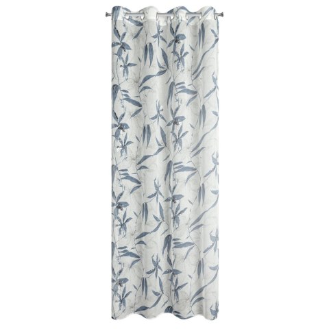 Vorhang PATI blau silber 140x250 Ösen