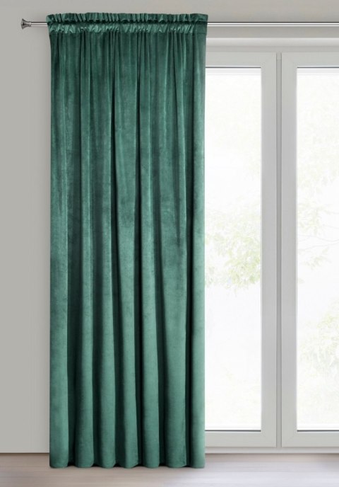 Vorhang PIERRE dunkeltürkis 140x300 Kräuselband