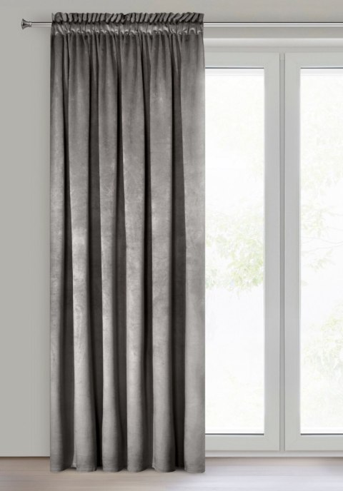 Vorhang PIERRE stahl 140x300 Kräuselband