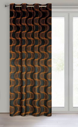 Vorhang POLA schwarz RUD 140x250 Ösen