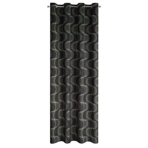 Vorhang POLA schwarz grün 140x250 Ösen