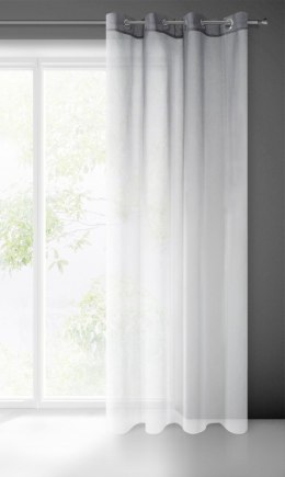 Vorhang RAVIA weiß graphit 140x250 Ösen