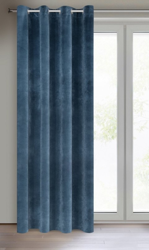 Vorhang RIA dunkelblau 140x250 Ösen 10