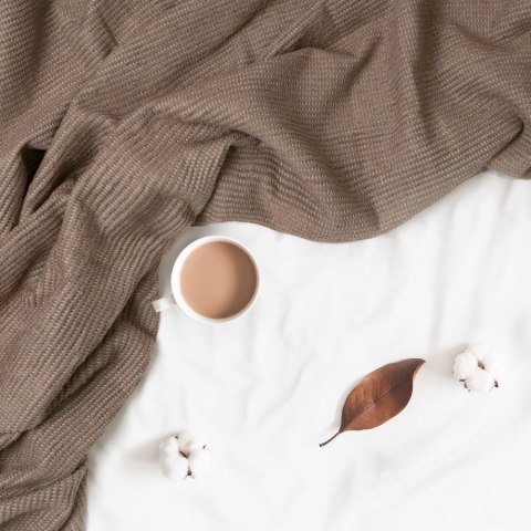 Warme Decke Amber, ideale Sofadecke creme 70x160