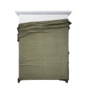 Warme Decke Amber, ideale Sofadecke olivgrün 180x220