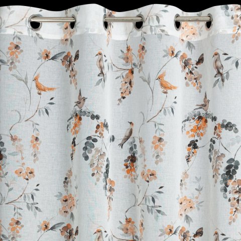 Vorhang RIKI weiß RUD 140x250 Ösen