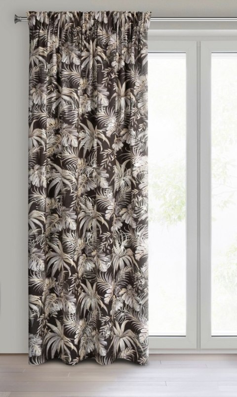 Vorhang RODOS schwarz silber 140x270 Kräuselband