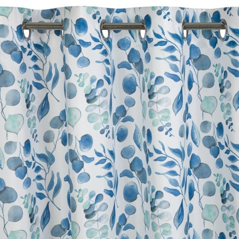 Vorhang ROSALI weiß blau 140x250 Ösen