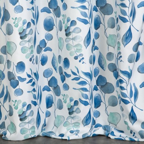 Vorhang ROSALI weiß blau 140x250 Ösen