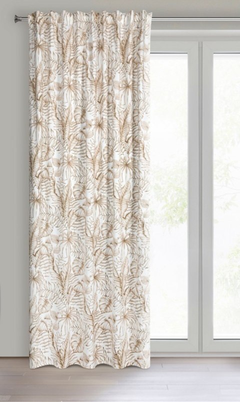 Vorhang SABA weiß beige 140x270 Kräuselband SZEL