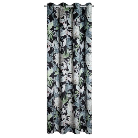 Vorhang SALLY schwarz silber 140x270 Ösen