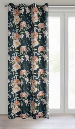 Vorhang SALMA schwarz rosa 140x270 Ösen