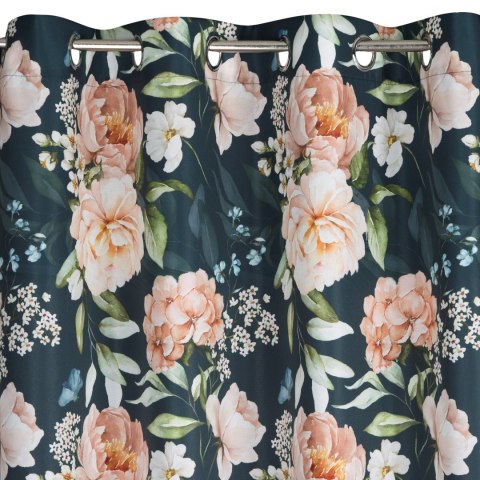 Vorhang SALMA schwarz rosa 140x270 Ösen