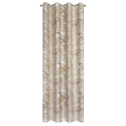Vorhang SAMIRA weiß beige 140x250 Ösen
