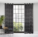 Vorhang SARA schwarz silber 140x250 Ösen