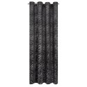 Vorhang SARA schwarz silber 140x250 Ösen