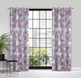 Vorhang SHERRY silber rosa 140x250 Ösen