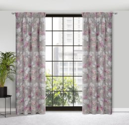 Vorhang SHERRY silber rosa 140x300 Kräuselband