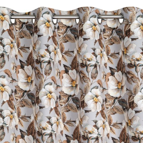 Vorhang SIMONA beige braun 140x250 Ösen