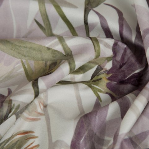 Vorhang TESSA weiß lila 140x250 Ösen