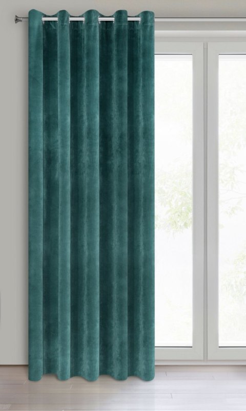 Vorhang VILLA dunkeltürkis 140x250 Ösen 10