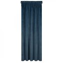 Vorhang VILLA dunkelblau 140x270 Kräuselband Tunnelzug