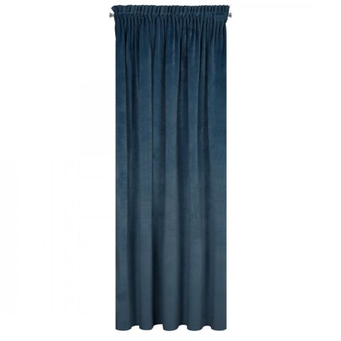 Vorhang VILLA dunkelblau 140x270 Kräuselband Tunnelzug