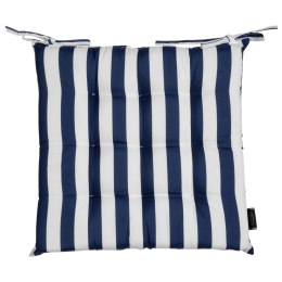 Wasserdichtes Stuhlkissen Outdoor GARTEN 02 40x40x5 dunkelblau Streifen